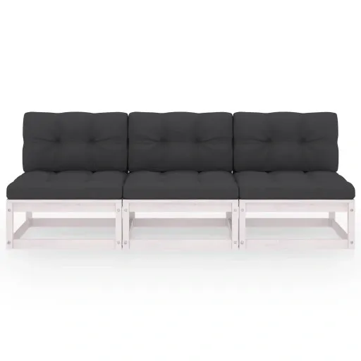 3-osobowa sofa z poduszkami, lite drewno sosnowe zdjęcie 9