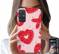 ETUI DO SAMSUNG GALAXY A71 - KOBIECE, MODNE WZORY XOXO SERCE + SZKŁO