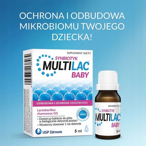 6x MULTILAC BABY synbiotyk dla dzieci krople 5ml na Arena.pl