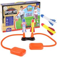 Wyrzutnia Katapulta Rakiet Piankowych Pompka Zabawki dla Dzieci na Ogród