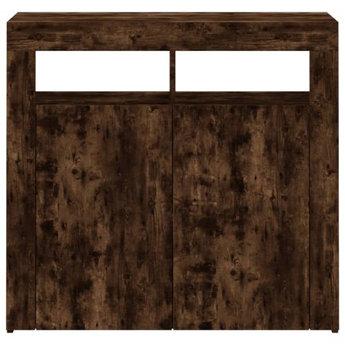 Szafka z oświetleniem LED, przydymiony dąb, 80x35x75 cm na Arena.pl