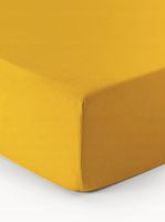 Prześcieradło z gumką flanela 200 x 200 x 25cm musztardowe
