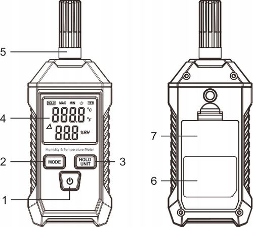 HIGROMETR WILGOTNOŚCIOMIERZ MIERNIK WILGOTNOŚCI I TEMPERATURY POWIETRZA LCD na Arena.pl