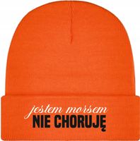 Czapka zimowa TWÓJ WŁASNY HAFT LOGO NAPIS GRAFIKA JESTEM MORSEM NIE CHORUJĘ