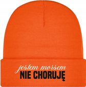 Czapka zimowa TWÓJ WŁASNY HAFT LOGO NAPIS GRAFIKA JESTEM MORSEM NIE CHORUJĘ