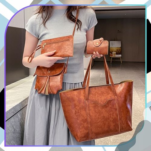 Torebka Damska Shopperka BAD&BAGS Zestaw Skórzana Na Ramię Torba Pojemna na Arena.pl