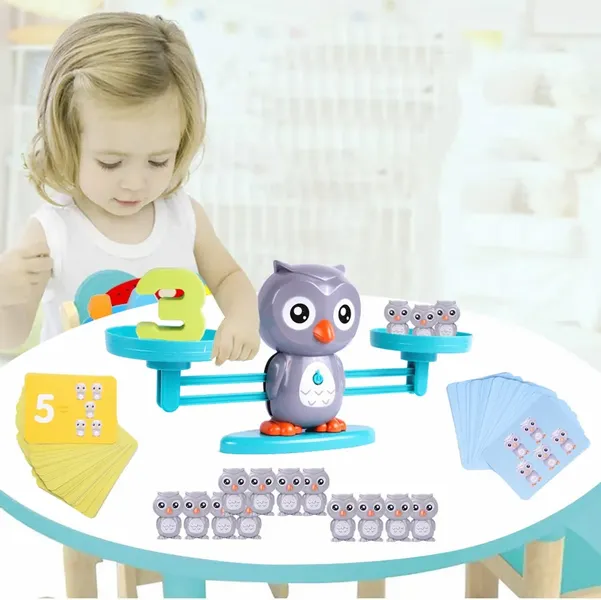 Waga Szalkowa Równoważnia Sowa Nauka Liczenia Sowy zdjęcie 11