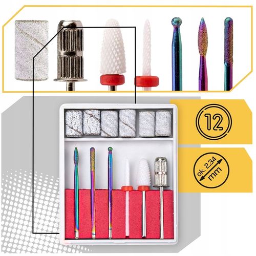 FREZARKA DO PAZNOKCI 65W MANICURE PEDICURE PROFESJONALNA MOCNA + FREZY na Arena.pl