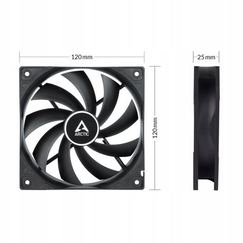 ARCTIC F12 PWM PST czarny wentylator 4-pin 120mm 1350rpm 489a966 na Arena.pl