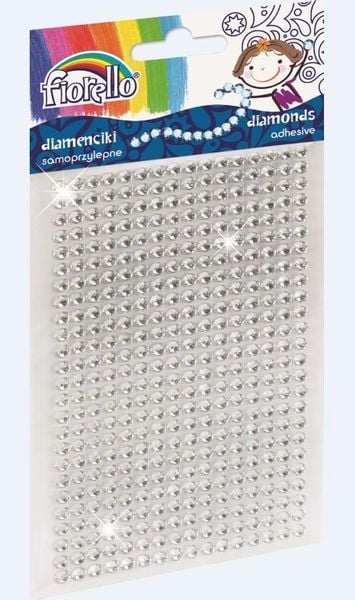 DIAMENCIKI SAMOPRZYLEPNE  FIORELLO SREBRNE zdjęcie 1