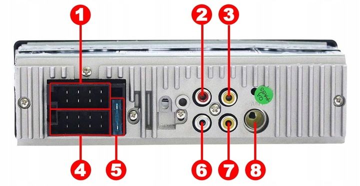 RADIO SAMOCHODOWE 1DIN EKRAN 4,1" USB BLUETOOTH SD zdjęcie 7