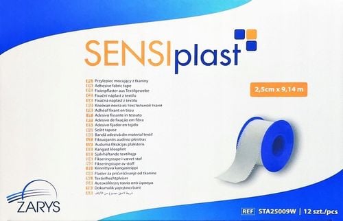 ZARYS - SENSIplast - 2,5cm x 9,14m, 12szt. - przylepiec tkaninowy biały na Arena.pl