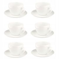 Filiżanki i spodki porcelanowe Altom Design Bella Ecru 270 ml 12 el.