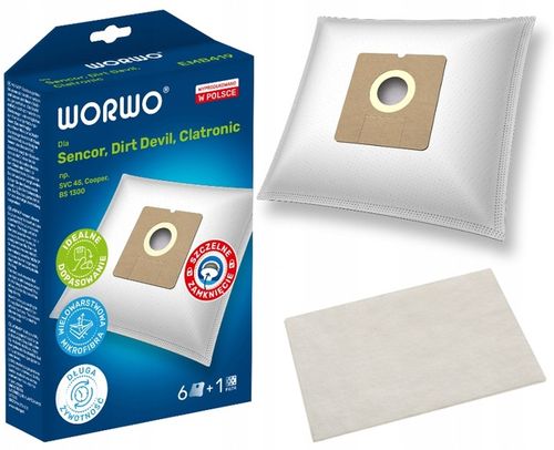 12 X WORKI DO ODKURZACZA SENCOR SVC 45 GR WH RD BL BK DIRT DEVIL CLATRONIC na Arena.pl