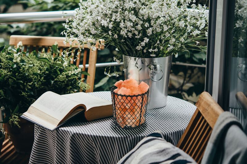 Stojąca lampa Stone kamienie solny do ogrodu dekoracja zdjęcie 3