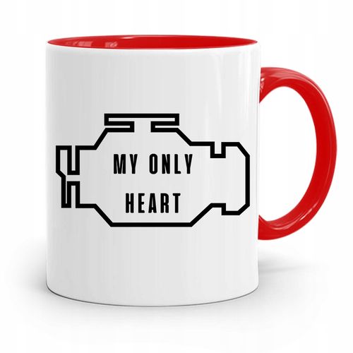 Kubek Czerwony Prezent Dla Mechanika My Only Heart Z Nadrukiem Ze Zdjęciem na Arena.pl