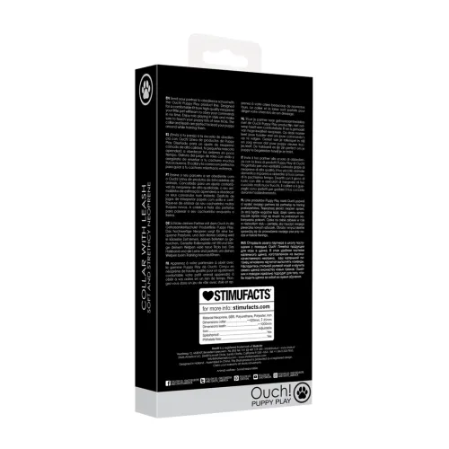 shots ouch! obroża neoprenowa z przyłączaną smyczą, czarna na Arena.pl