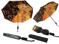 Parasol automatyczny, składany - G. Klimt, Adela (dekoracja pod spodem) (CARMANI)