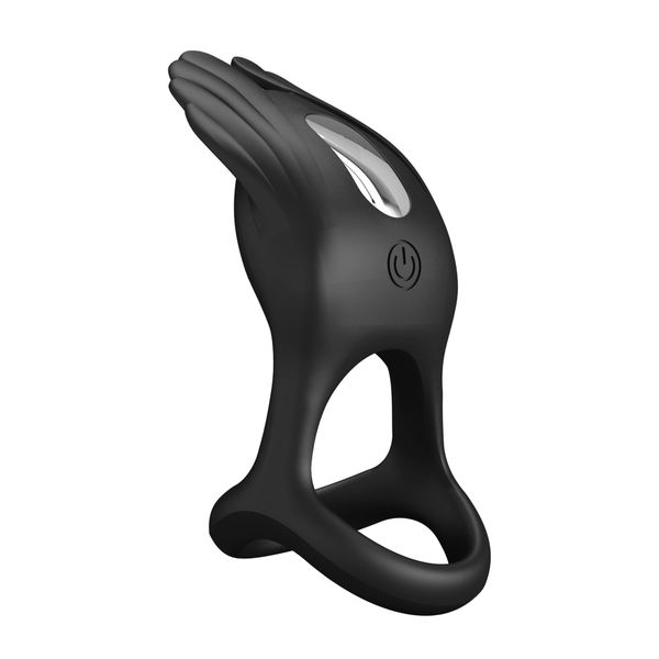 PRETTY LOVE - VIBRANT PENIS RING SILAS Black, 7 vibration functions zdjęcie 5
