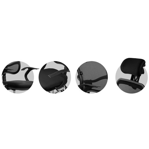 Fotel biurowy z mikrosiatki Sofotel Ryga czarny zdjęcie 7