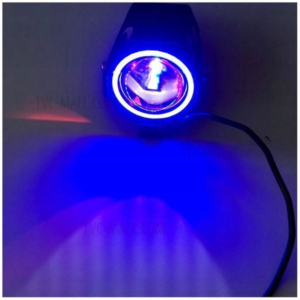 2Xhalogen Motocyklowy U7 +Ring Blue+Włącznik Czarn zdjęcie 10