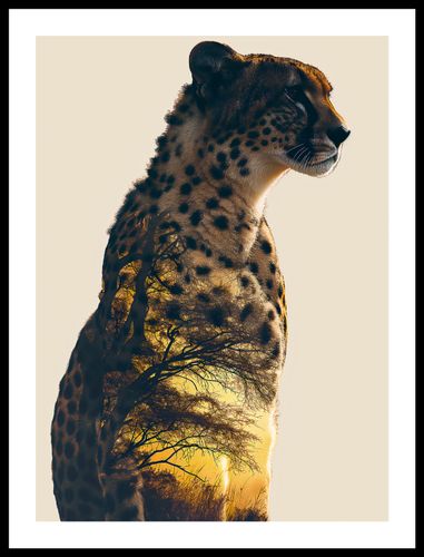 Plakat 40x55cm Gepard Duch Sawanny na Arena.pl
