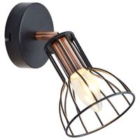 Kinkiet LAMPA ścienna SOFIA 1 310934 Polux metalowa OPRAWA druciana regulowany plafon miedź czarna