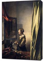 Obraz 60x90cm Girl Reading a Letter, Vermeer Vintage do Salonu