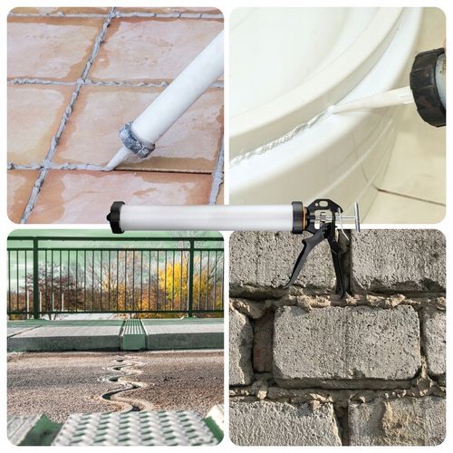 Pistolet do mas Wyciskacz 600ml silikonów klejów MOCNY WYTRZYMAŁY na Arena.pl