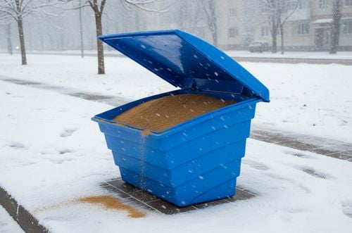 Pojemnik zbiornik skrzynia na piasek sól sorbent 90 L 120 kg zielony na Arena.pl