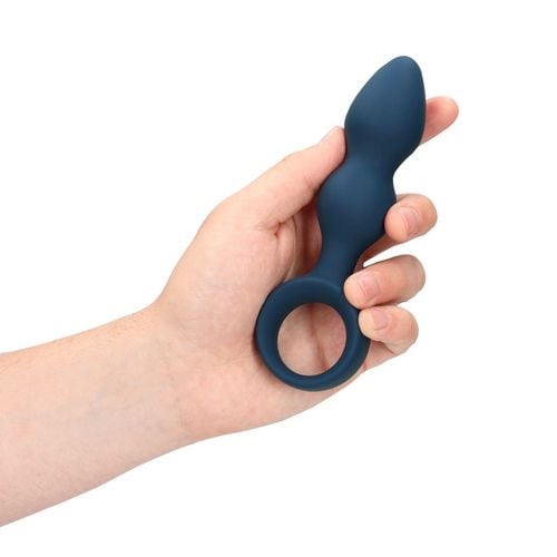 teardrop shaped anal plug   medium   baltic blue na Arena.pl