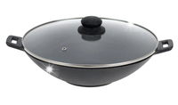 WOK Patelnia Żeliwna 31cm Pokrywa INDUKCJA GAZ