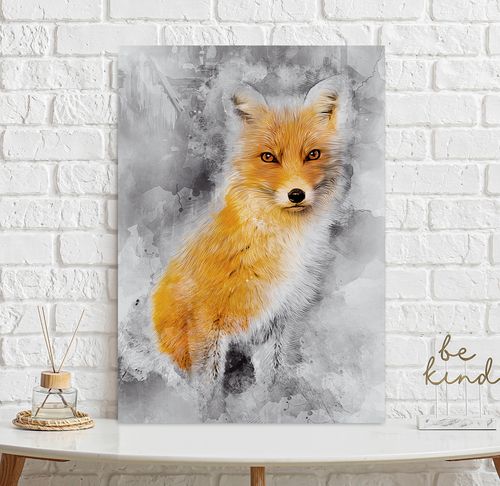 Plakat rudy lis abstrakcja 29,7x42 cm A3 na Arena.pl