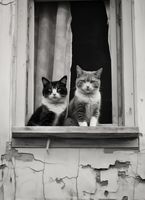 Plakat 40x55cm Para w Oknie