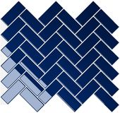 Naklejki na Płytki 3D Jodełka Niebieskie Kuchnia Łazienka 24szt 30,5cm