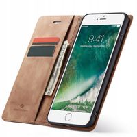 ETUI Z KLAPKĄ DO IPHONE 7/8 PLUS SKÓRZANE PORTFEL POKROWIEC ZAMYKANE +SZKŁO