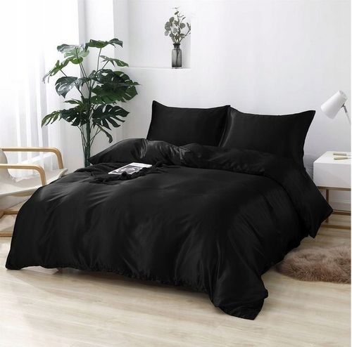 KOMPLET KOŁDRA CAŁOROCZNA ANTYALERGICZNA 160x200 + 2x PODUSZKA 70x80 CZARNY na Arena.pl