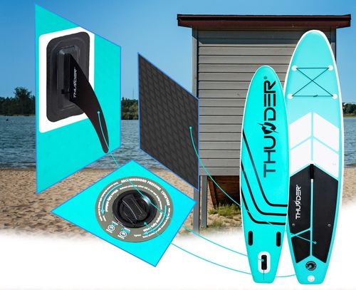 Deska do pływania SUP 320CM pompowana ZESTAW siedzisko z WIOSŁEM + PLECAK na Arena.pl