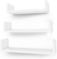ZESTAW 3 SZTUKI półka ŚCIENNA wisząca regał 40x10 MDF BIAŁA komplet