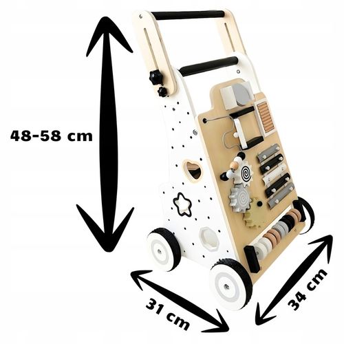 CHODZIK DLA DZIECKA PCHACZ DREWNIANY JEŹDZIK TABLICA MANIPULACYJNA PREZENT na Arena.pl