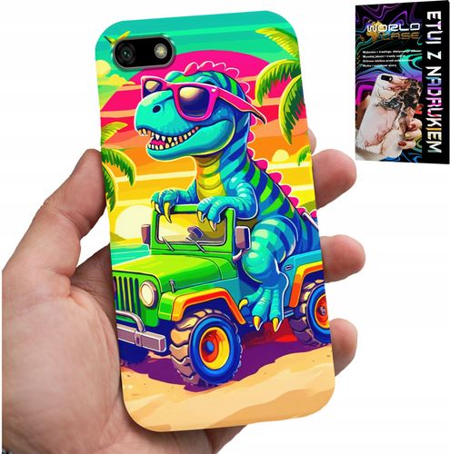 ETUI DO HUAWEI Y5 2018 - DINOZAUR W CIĘŻARÓWCE WZORY DLA DZIECI na Arena.pl