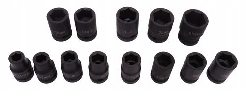 ZESTAW NASADEK UDAROWYCH 10-24 NASADKI UDAROWE 1/2" KLUCZ UDAROWY KOMPLET na Arena.pl