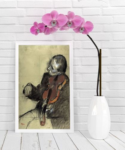Violinist, Study for The Dance Lesson, Edgar Degas - plakat 50x70 cm na Arena.pl