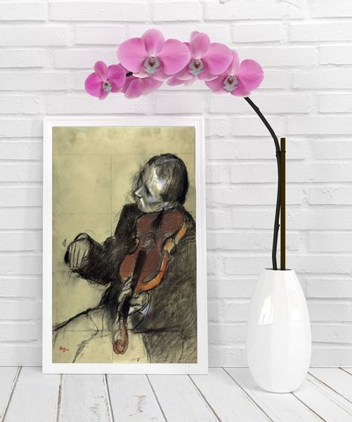 Violinist, Study for The Dance Lesson, Edgar Degas - plakat 50x70 cm zdjęcie 2