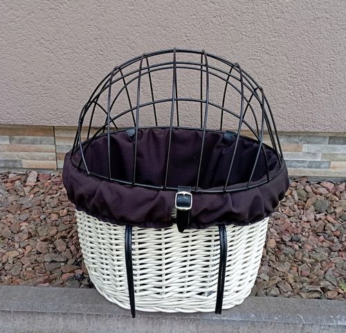 Koszyk wiklinowy na Rower z wkładem i poduszką Transporter dla PSA do 10kg na Arena.pl