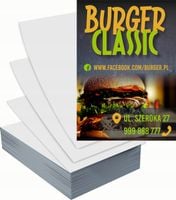 Ulotki A6 reklamowe firmowe 1000szt projekt w cenie burger fast food