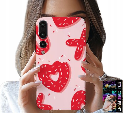 ETUI DO HUAWEI P20 PLUS - KOBIECE, MODNE WZORY XOXO SERCE + FOLIA na Arena.pl
