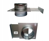 Zasuwa metalowa 160mm przepustnica do odciągu wąż rura PUR wentylator ocynk