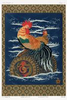 Plakat 61x91,5cm Kogut i Kura, G.A. Audsley Vintage do Salonu