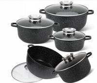 Zestaw garnków Krisberg Premium aluminiowe 8 el.